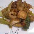 yumito's cooksnap of when they made ねぎとあぶらあげの味噌いため.