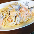 ちびはち公's cooksnap of when they made 柿の甘みが優しい！柿の柚子胡椒マヨパスタ.