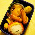 ジャンボリｰ's cooksnap of when they made カニカマで❤赤ずきんちゃんおにぎり弁当.