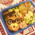 natsukonb's cooksnap of when they made 妖怪ウォッチ うんちく魔 キャラ弁.