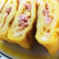 くるみミルクティ's cooksnap of when they made 巻き簡単＊彩りハム卵焼き.