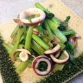 ししぽん's cooksnap of when they made 簡単☆イカと小松菜のオリーブオイル炒め.