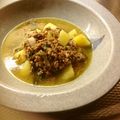 BellmanM's cooksnap of when they made ひき肉ほうれん草じゃがいものうま辛スープ.