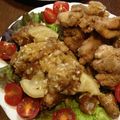 ピンき's cooksnap of when they made 塩レモンソースDEジューシー鶏のから揚げ.