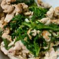 かひりちゃん's cooksnap of when they made 豚肉と春菊の炒め物(人･㉨･)♡.