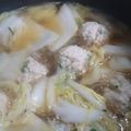 hane3255's cooksnap of when they made 白菜と鶏団子のこっくり煮込み.