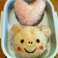 mufuron's cooksnap of when they made 食いしん坊♪ぶたちゃん＊キャラ弁.