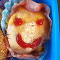 マユミックス☆'s cooksnap of when they made 簡単　ハムたまご弁当.