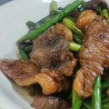 めかにか's cooksnap of when they made にんにくの芽と牛肉の簡単炒め物.