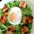 nalu☆'s cooksnap of when they made 満足120%！ベーコン温玉のおかずサラダ.