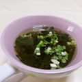 赤い電話's cooksnap of when they made レンジで簡単＊お手軽ワカメスープ.