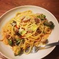 youcay's cooksnap of when they made アボガドとチキンのトマトクリームパスタ.
