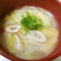 tennisnoah's cooksnap of when they made 生姜たっぷり！葱と油揚げのあんかけうどん.