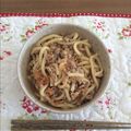 クックQ2QMQY☆'s cooksnap of when they made あったか 挽き肉うどん.