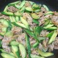 サラビン's cooksnap of when they made きゅうり農家の☆きゅうりと豚肉の生姜炒め.
