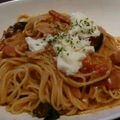 みかんぜりぃ。's cooksnap of when they made なすとモッツァレラのトマトソースパスタ.