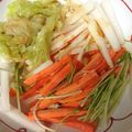 とろけい's cooksnap of when they made 大根とニンジンとミズナのワサビタレ.