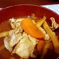 arubonnu's cooksnap of when they made もんさんちの赤味噌豚汁.