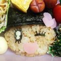 tsuchisaki's cooksnap of when they made キャラ弁☆メロディっちおにぎり♪.