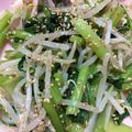 きむみきみき's cooksnap of when they made もう一品！小松菜ともやしのナムル.
