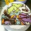 ♥４児のMAMA♥'s cooksnap of when they made チョコペン◎妖怪ウォッチ◎キャラケーキ.