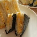 まゆみ母ちゃん's cooksnap of when they made 簡単美味しい♪卵サンド風おにぎらず.