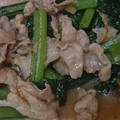 かりもも's cooksnap of when they made 簡単！豚と小松菜のニンニク味噌炒め.