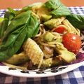 お肉大好きさん's cooksnap of when they made カフェっぽい！トマトとエビのバジルパスタ.