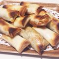 ricomimi's cooksnap of when they made ピザ風味の焼き春巻き.