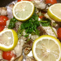 減塩パパ's cooksnap of when they made 旬の 牡蠣で アクアパッツァ.