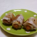 赤い電話's cooksnap of when they made ウインナーちくわ肉巻き.