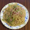mathieu's cooksnap of when they made きゅうりとベーコンの和風スパ☆.
