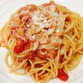 くま＆みゅう's cooksnap of when they made カニのトマトソースパスタ（アラビアータ）.