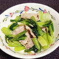 mintpino's cooksnap of when they made ごはんが進む！豚と小松菜のにんにく炒め.