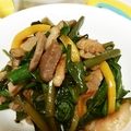 あまいこびと's cooksnap of when they made にんにくの茎と牛肉のスタミナ甘辛炒め.