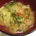 milk＊crown's cooksnap of when they made 本気の白菜消費に♪白菜のお味噌汁.