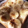 ☆Harue's cooksnap of when they made バナナトースト.
