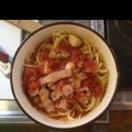sato3hr's cooksnap of when they made シーフードのピリ辛☆トマトスープパスタ.