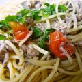 Connie☆K's cooksnap of when they made さば缶とトマトのパスタ♪.