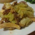 365のお皿's cooksnap of when they made 豚肉、キャベツ、エリンギのオイスター炒め.