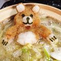 お茶ちゃん's cooksnap of when they made 大根おろしアート♪白クマミルフィーユ鍋.