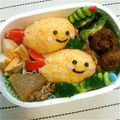 りーたみ's cooksnap of when they made エビフライくん❤キャラおにぎり❤キャラ弁.