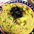 ムギンコ's cooksnap of when they made アボカド納豆パスタ～10分で簡単♪.