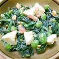 よこ子's cooksnap of when they made エビマヨ＆ゆで卵＆枝豆＆ほうれん草サラダ.