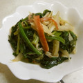 marriott's cooksnap of when they made セロリとほうれん草のマヨ炒め.