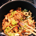 KAZYOGHURT's cooksnap of when they made れんこんきのこ、ひき肉の甘辛炒め^o^.