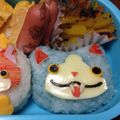 nontan1225's cooksnap of when they made 妖怪ウォッチキャラ弁♡ガブニャン♡.
