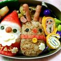 やまＰそうＰ's cooksnap of when they made クリスマス キャラ弁♡サンタ トナカイ.