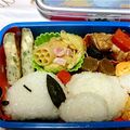 pomponmama's cooksnap of when they made 簡単キャラ弁☆スヌーピーはお休み中★.