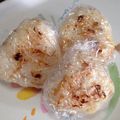 maki_08's cooksnap of when they made なめたけ焼きおにぎり☆.